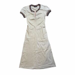 Vintage Cop Copine Cream Utility Maxi Dress Y2K